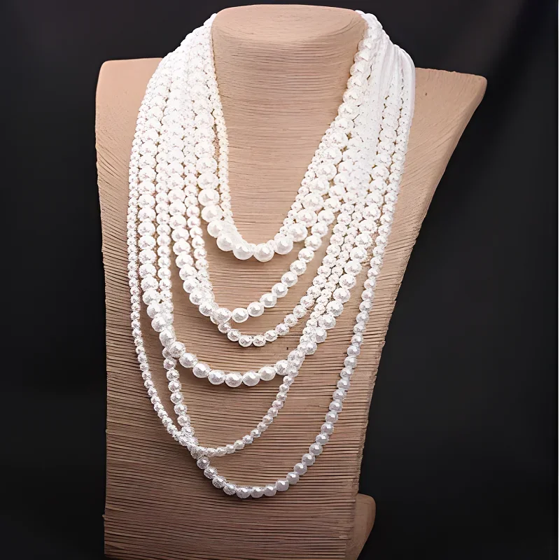 

2026 New Korean Chic Simulated Pearl Body Chain Multi-Layered Long Sweater Chain Casual Women Fashion Jewelry