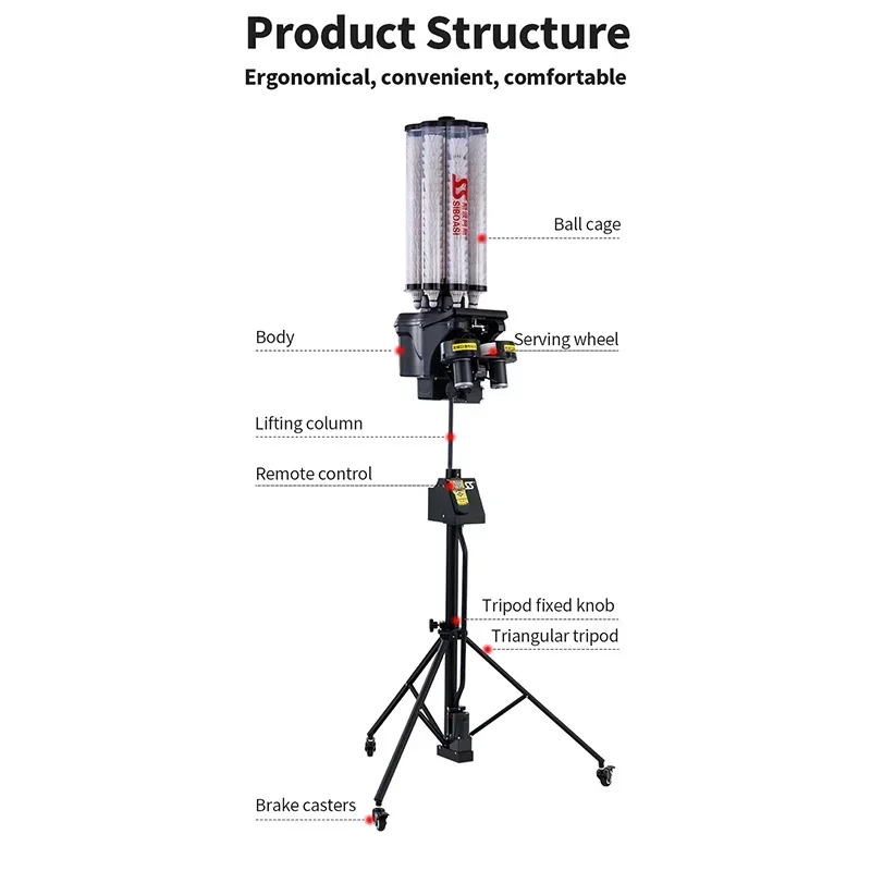 APP Control Automatic Badminton Shuttlecock Machine B2202A Badminton Shooting Machine