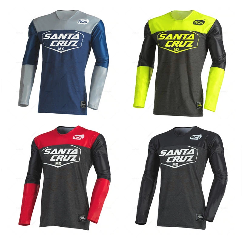 Rcn Santacruz Mx Enduro-Motocross Shirt, Motocross Jacket, Off-road T-Shirt,Ride MTB Bicycle, Long-Sleeve Motocross Jersey, Moto