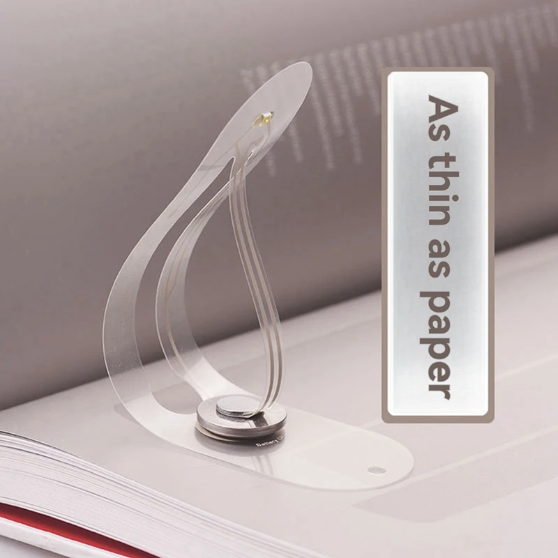 Portable LED Night Light Bookmark Ultra-Thin Curved Folding Mini LED Lamp For Reading Books,Magazines,Ereaders,And More