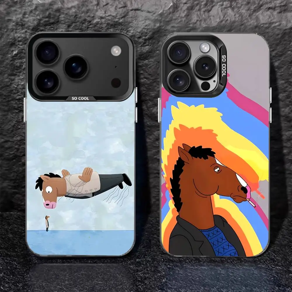 

Cool B-Bojack H-Horseman Phone Case For iPhone 17,16,15,14,13,12,11,Pro,Max,Plus,Black Matte Shockproof Cover