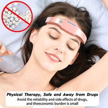 Electric Headache and Migraine Relief Head Massager Insomnia Therapy Release Stress Sleep Monitor Health Sleep Devic Relax