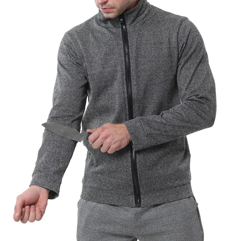 5 Grade Anti Cut Protective Clothes Long Shorts Sleeve Shirt Men Outdoor Cut Proof Puncture  Self-defense Clothing Tops