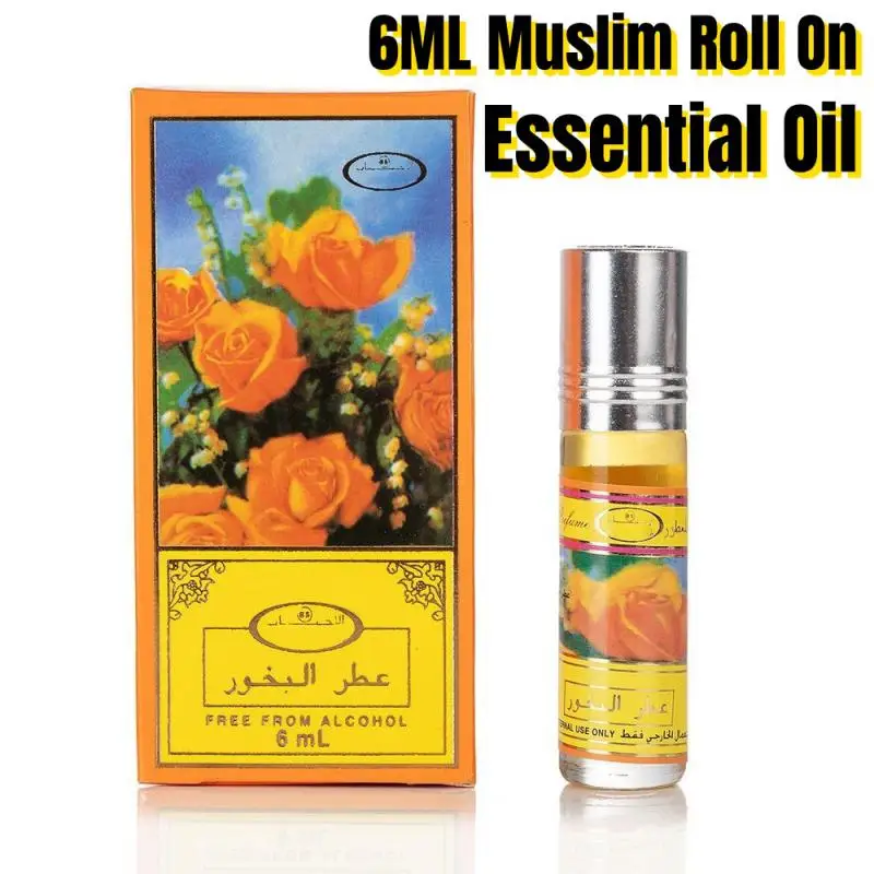 6ML Muslim Roll On Essential Oil Perfume Floral Notes Lasting Fragrance Women Men Alcohol Free Perfumes Body Deodorization