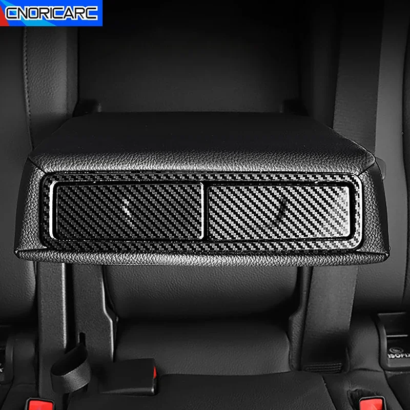 Rear Armrest Water Cup Button Cover Interior Decals Sticker Carbon Pattern For Mercedes Benz A GLE GLS GLB Class Car Accessories