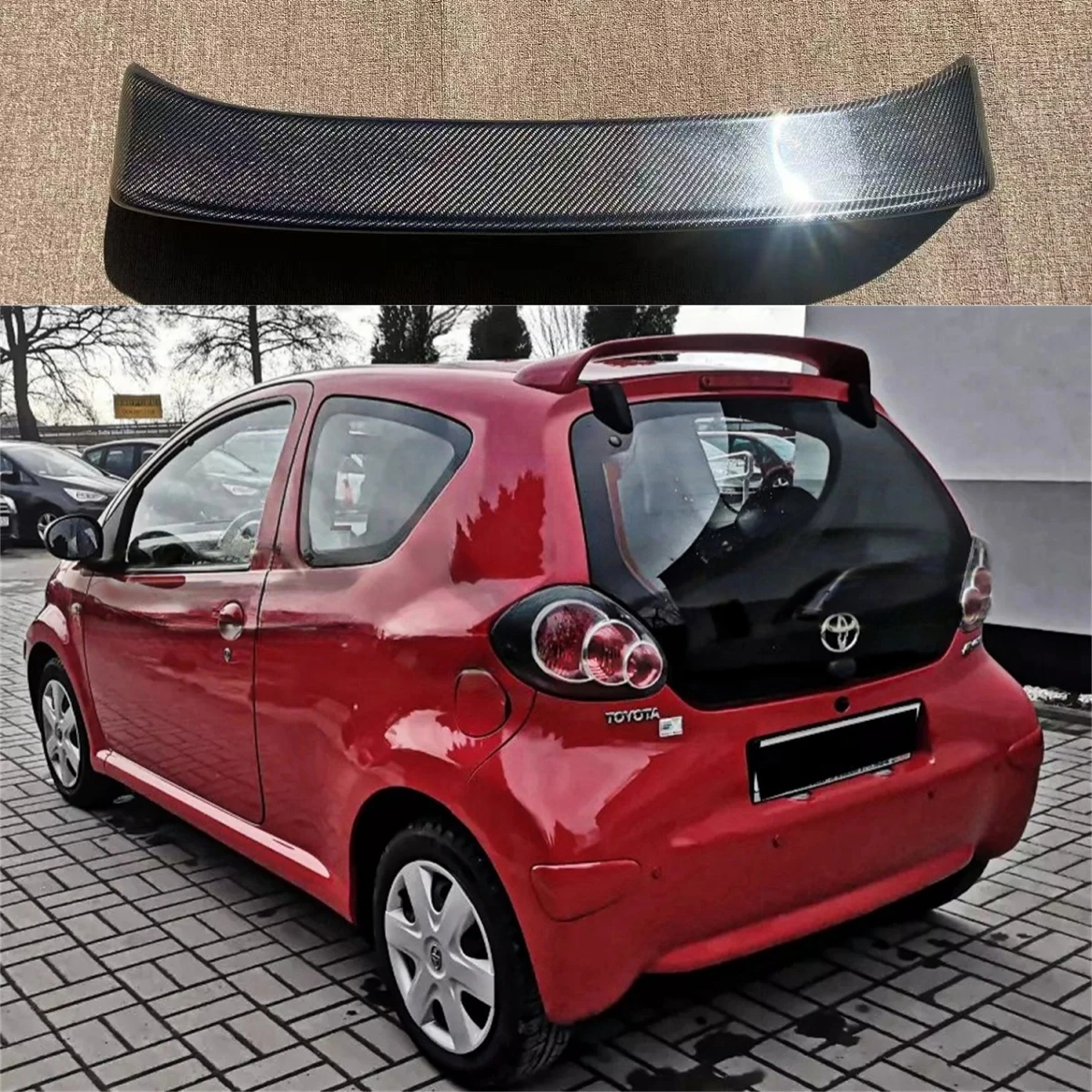 

Задний спойлер на крышу V.1 для Toyota Aygo MK1 2005-2015 хэтчбек черный FRP спойлер из углеродного волокна для украшения хвостового крыла автомобиля