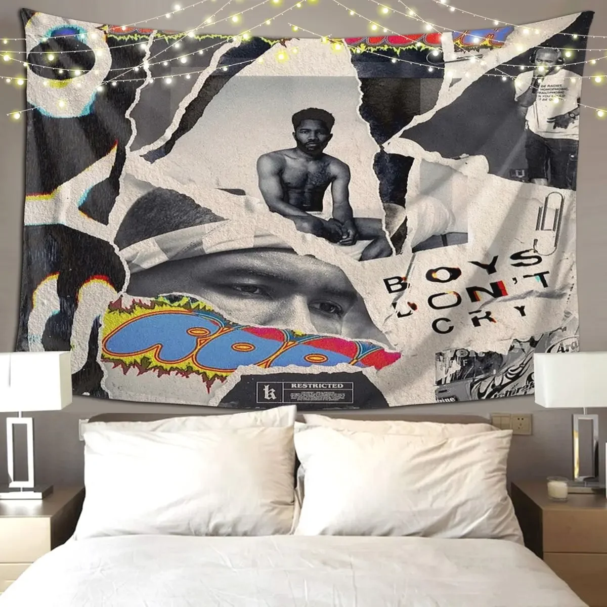 Frank Ocean In My Room Artwork Tapestry Funny Wall Hanging Aesthetic Home Decor Tapestries for Living Room Bedroom Dorm Room