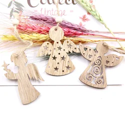 5PCS Multi-style Love Angels Cute Wooden Crafts Wedding Valentine's Day Party Children Birthday Party Decoration Supplies