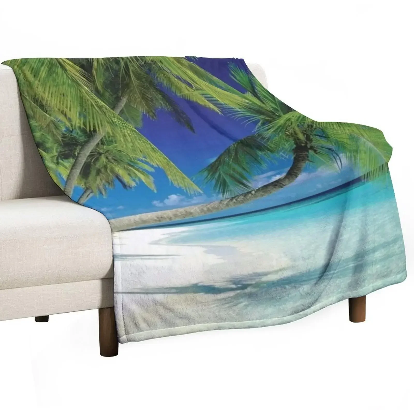 

Maldives Polynesia Tropical Beach Photography Throw Blanket For Decorative Sofa Comforter Blankets