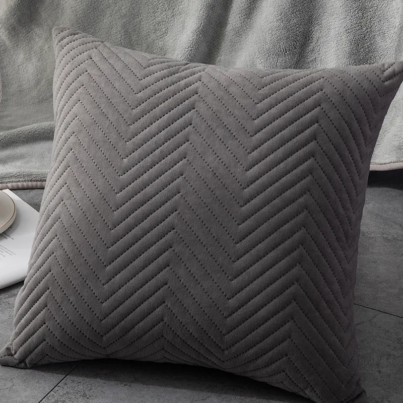 Quilted Velvet Pillow Cover 17