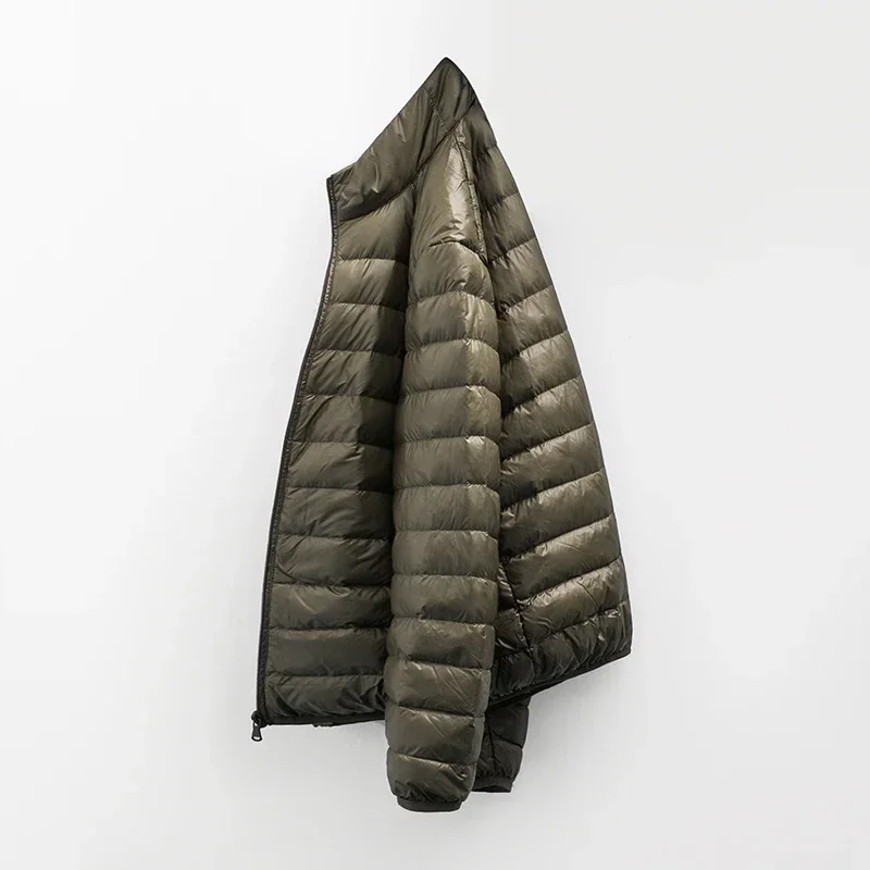 Fashionable Portable Down Jacket Men Autumn Winter Hooded Jacket Ultra Light Windproof and Warm White Duck Down Jacket Men 2025