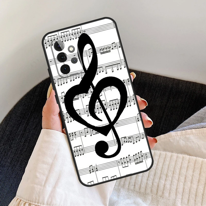 Music Note Musical Treble Clef Case For Samsung Galaxy A22 A32 A42 A12 A52 A72 A31 A51 A71 A21S A52S A50 A70 Back Cover