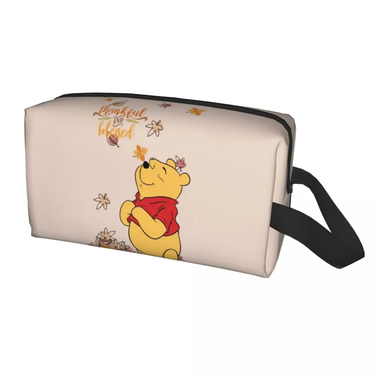 Custom Winnie Pooh Bear Manga Cosmetic Bag Women Fashion Large Capacity Makeup Case Beauty Storage Toiletry Bags