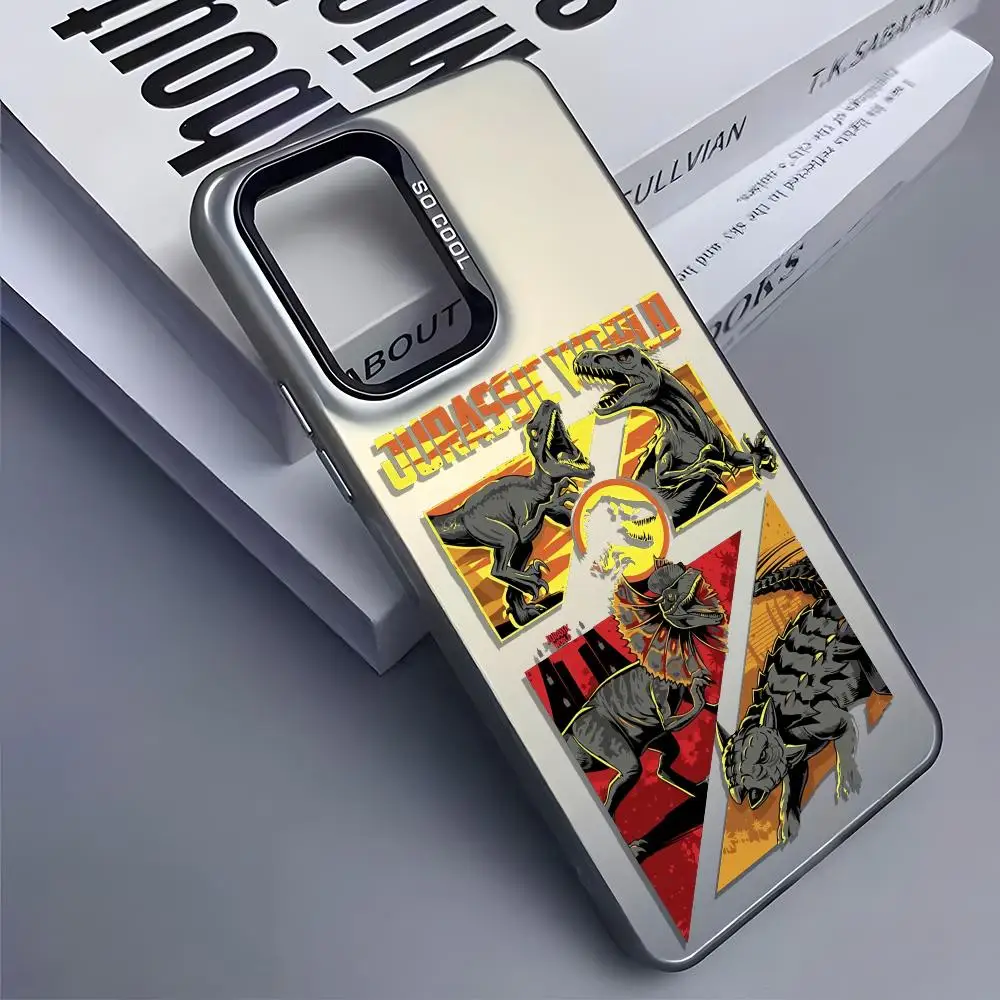 J-JurassicS coole Welt Handyhülle für Samsung Galaxy S25 Edge S24 S23 S22 S21 S20 Ultra Funda Silikon Silber Hülle