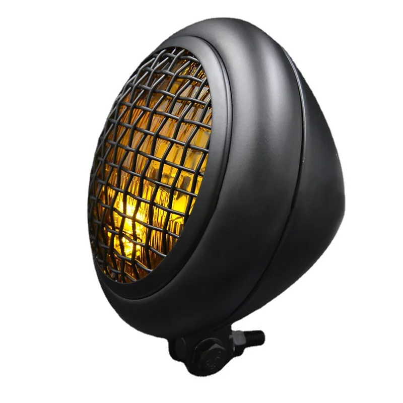 

Motorcycle Accessories for Harley Cruise Prince Car Vintage Metal Headlights Headlight Assembly with Fence Shade