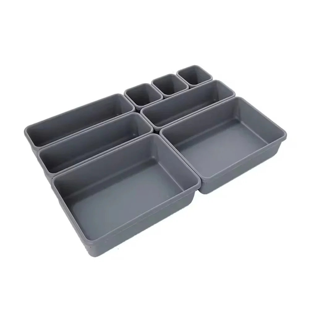 8pcs Drawer Organizers Household Dustproof Desk Stationery Storage Box Women Makeup Organizer for Kitchen Bathroom Accessories