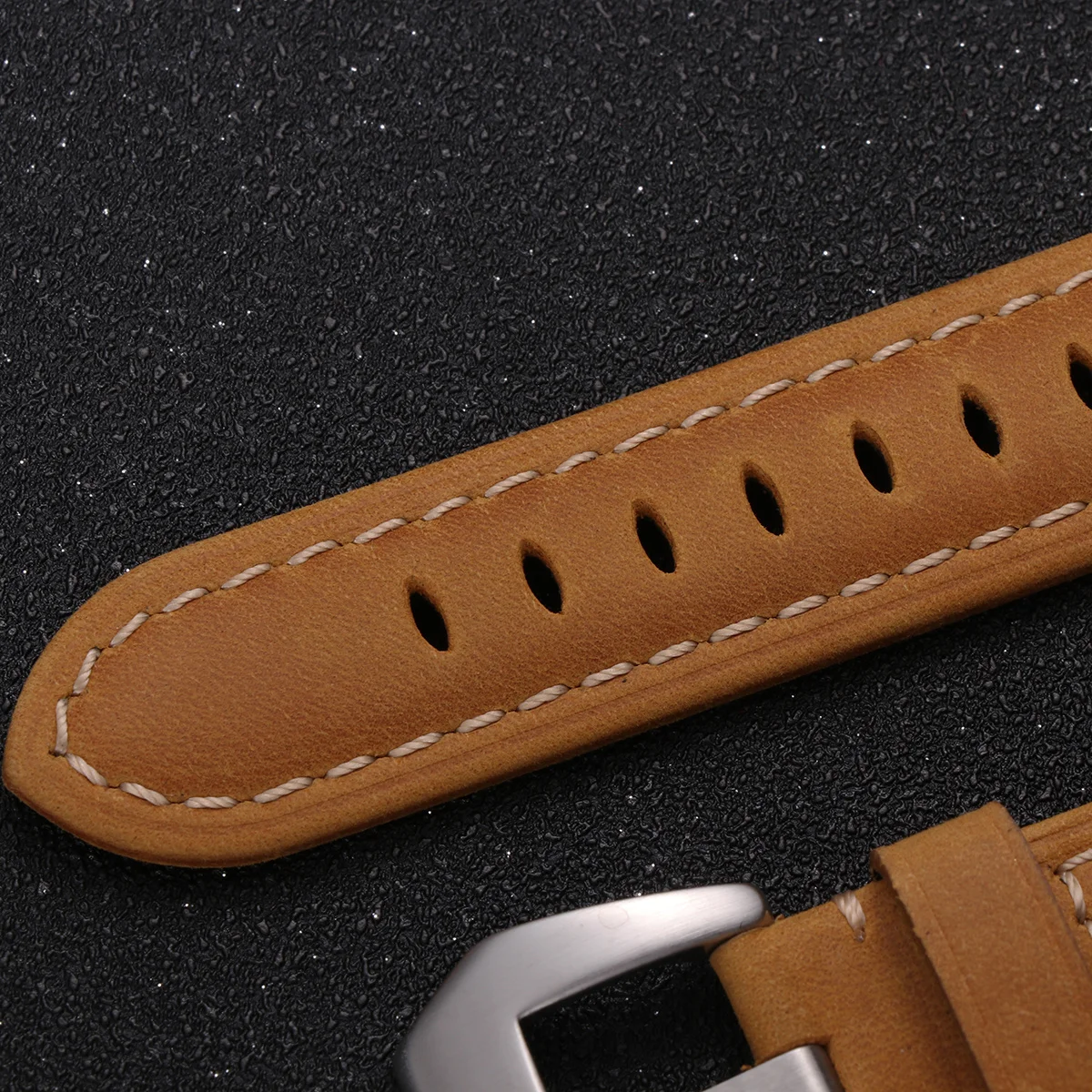 

1Pcs Strap 22mm Light Brown Retro Watch Band Universal Large Dial Replacement Sports Outdoor Wristband