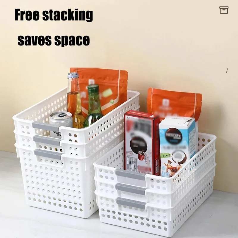 Household miscellaneous items storage basket snack toy storage box plastic shelf kitchen tabletop minimalist storage box