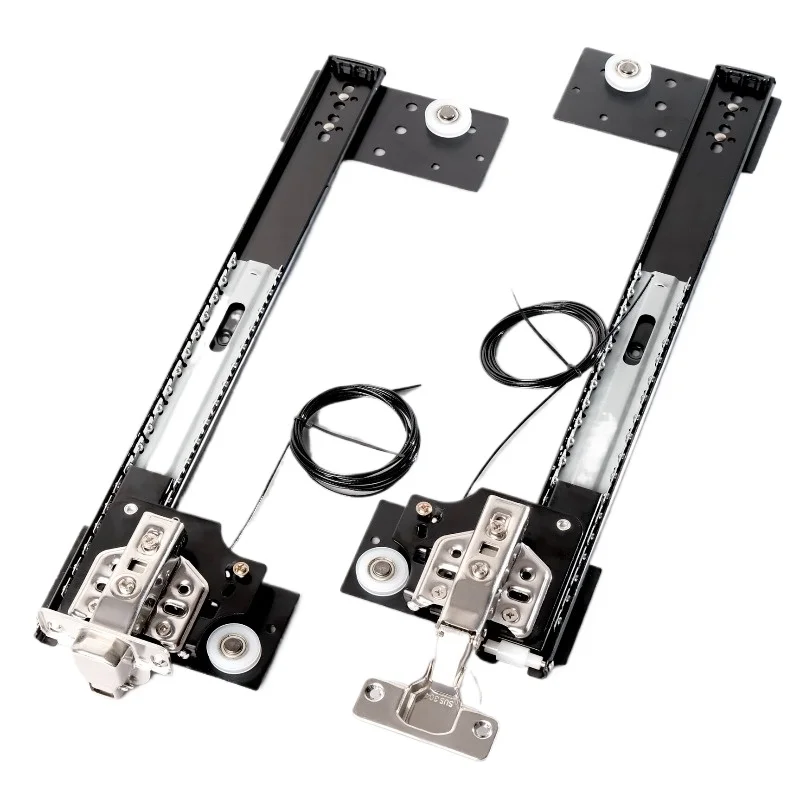 For Swing Door Hardware Hidden Wardrobe Butterfly Door Track Folding Cabinet Pocket Door  Guide Full Set of Accessories