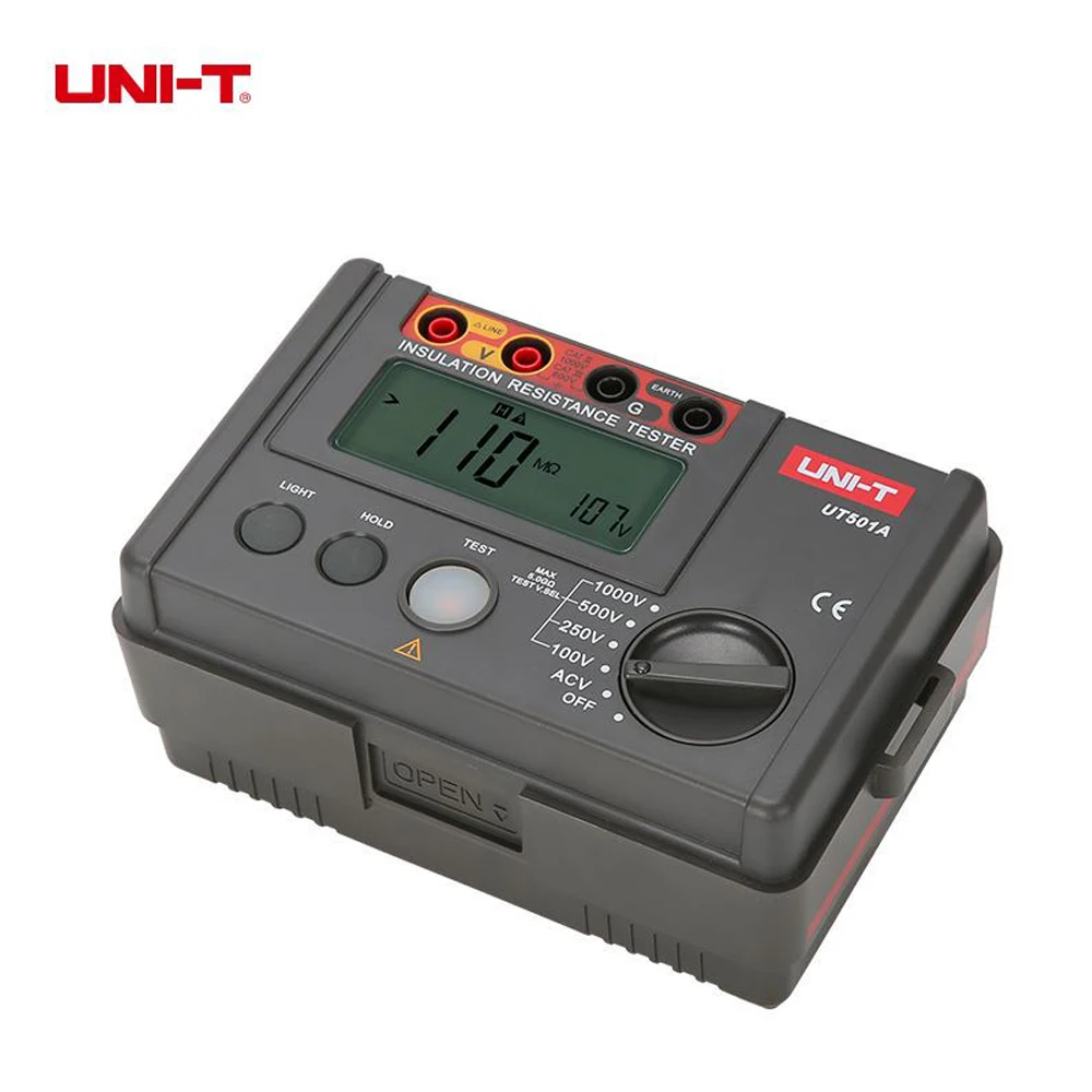 UNI-T UT501A Insulation Resistance Tester 1000V Megohmmeter 5GΩ Ohm Meter Professional Digital Ohmmeter Electrical Megometer