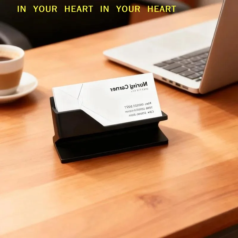 【X】1pc Minimalist Business Card Holder, Plastic Desktop Organizer For Storing And Displaying Your Cards - Suitable For Any Size
