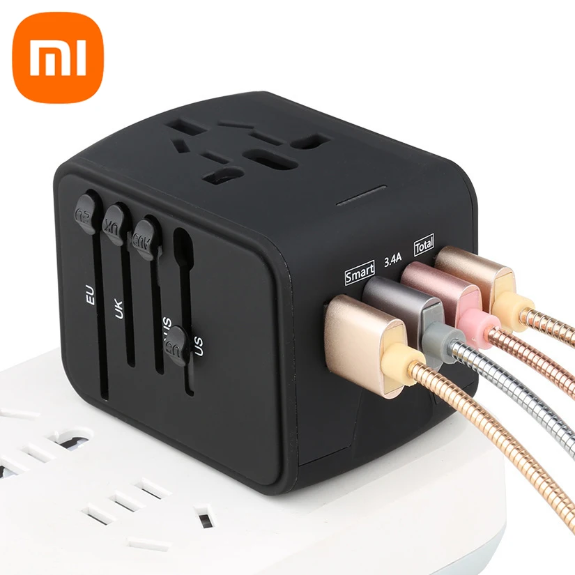 Xiaomi Socket Universal Travel Adapter Fast Charging Global Travel Plug with Type-C Port and AC Socket Home Improvement Device