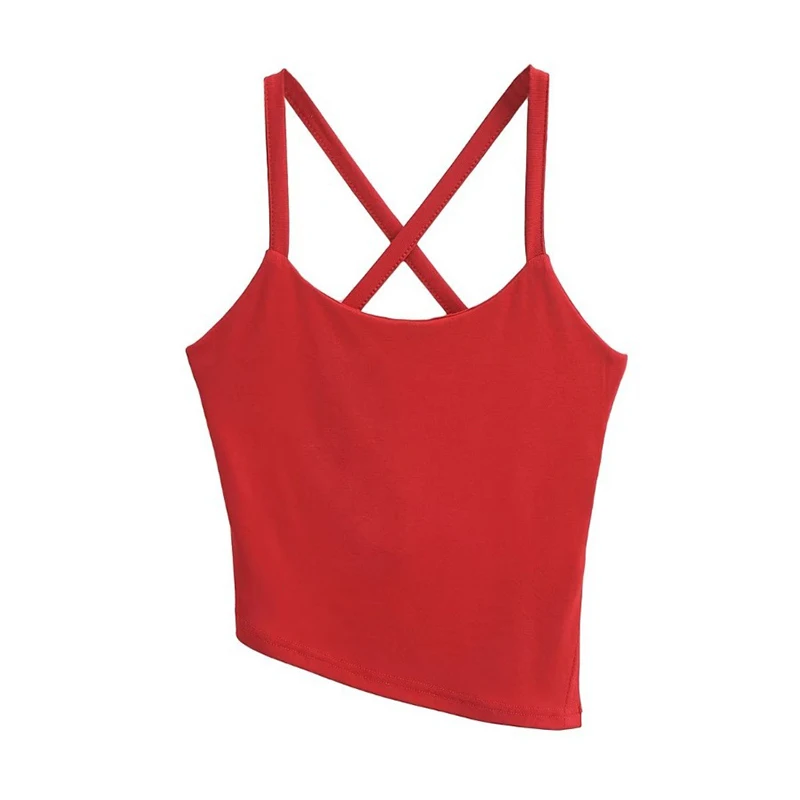 Back Strap Crop Vests 2024 Summer New Sexy Women's Sling Vest