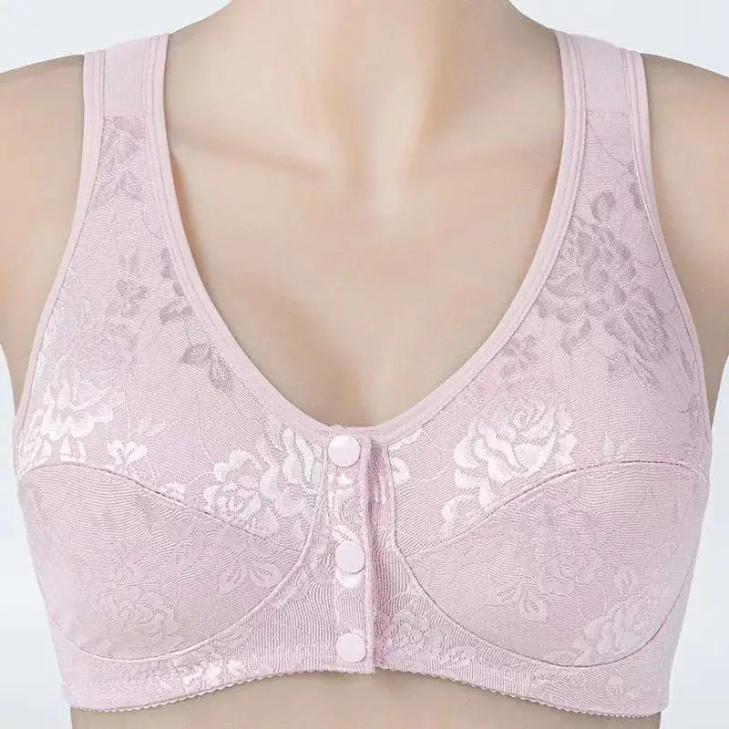 Wire-free and Adjusting Maternity and Nursing Bra for Plus-size Women with Front Closure and Vest-style