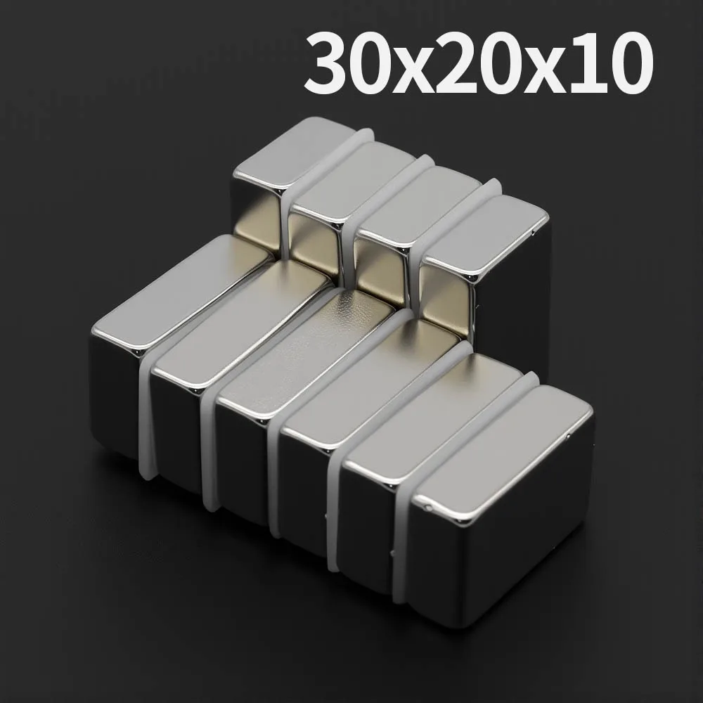 30x20x10mm Powerful Neodymium Magnet N35 NdfeB Permanent Magnetic imanes Block Super Strong Fridge Magnets DIY