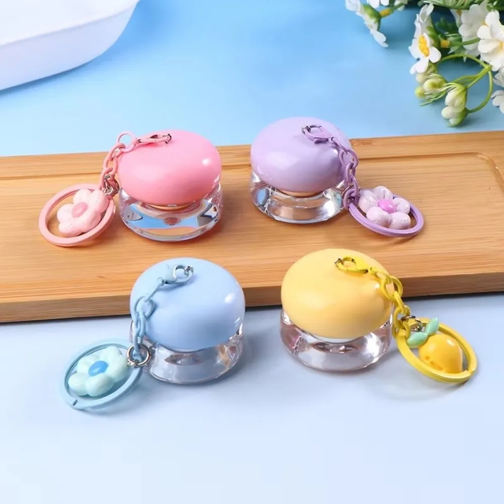 Portable Mini Lip Mask Jars 5g Capacity With Keychain Pendant Lip Balm Containers Makeup Container Travel