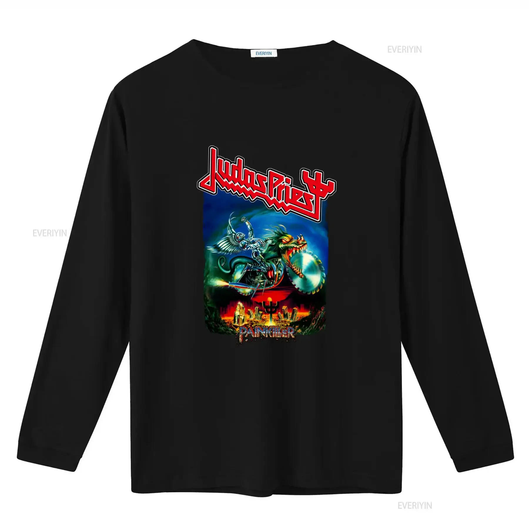 Judas Priest Painkiller T Shirt for Men Medium White Rock Band Design vintage Washed Slightly Casual Soft Top For Everyday Wear