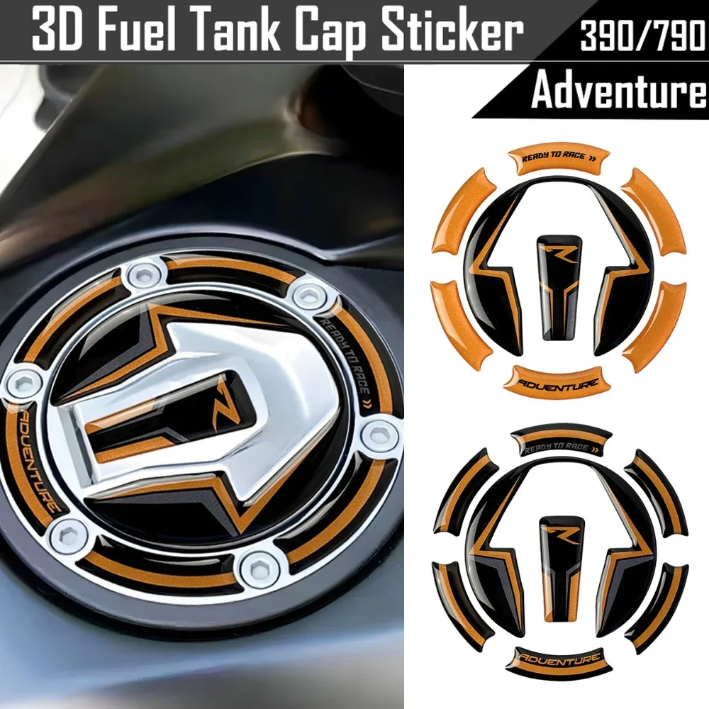 3D Reflective Resin Fuel Tank Cap Protector Sticker Motorcycle Decal Accessories for KTM 250 390 890 790 Adventure R 790 Adv R