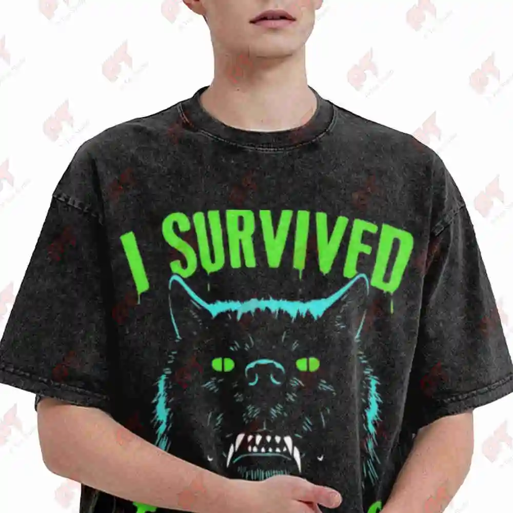 Neverending Story I Survived The Nothing Vintage Washed Tee Pure Cotton T-Shirt