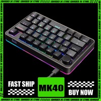 MK40 Wireless Keyboard Bluetooth Three-mode Single-hand Mechanical Keyboard Macro Programming Drawing Ergonomics Customization