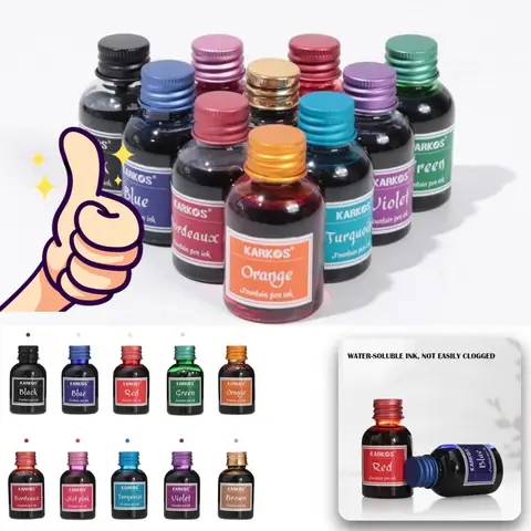 1 garrafa pura colorida 20ml caneta tinteiro recarga de tinta papelaria escola caligrafia de alta qualidade escrita tinta fonte