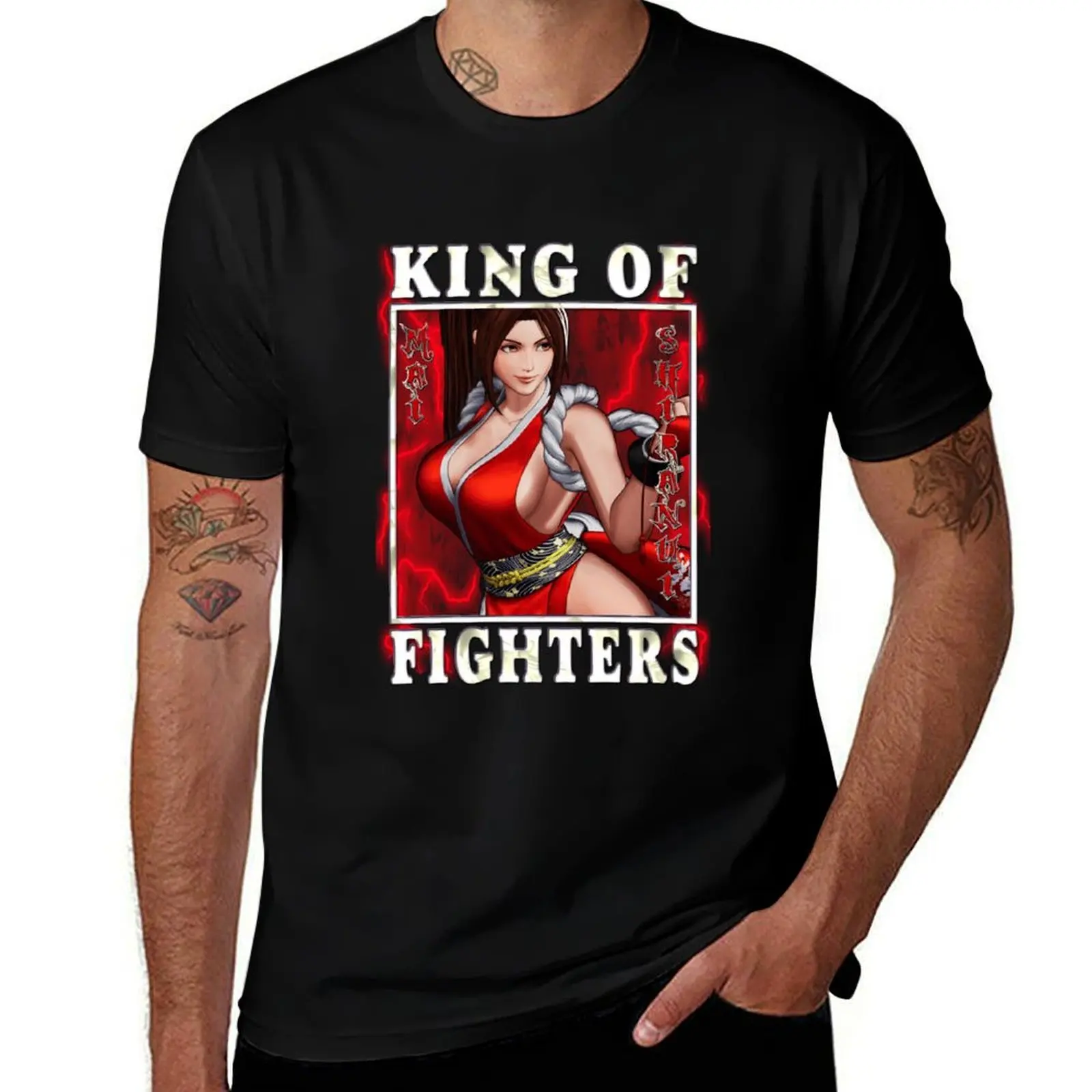 King of Fighters XV - Fascinating Kunoichi Mai Shiranui KOF T-Shirt blacks Aesthetic clothing men t shirts high quality