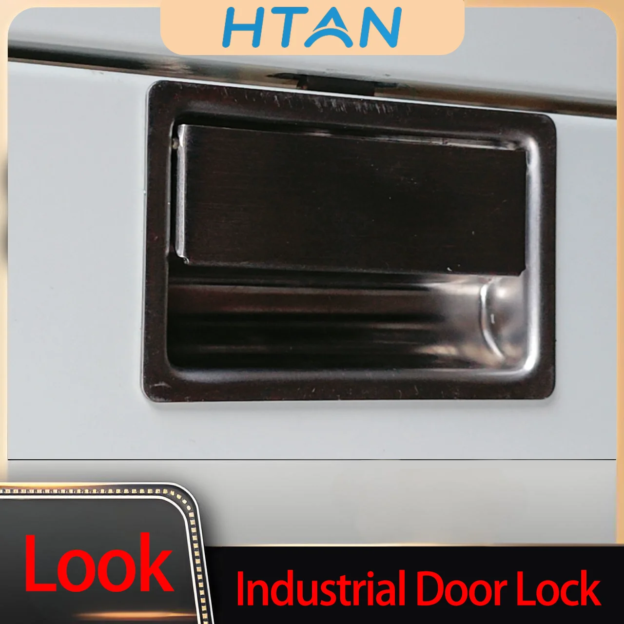 Miniature Stainless Steel Square Flat Box Lock for Industrial Electrical Cabinet Door Toolbox Embedded Panel Lock