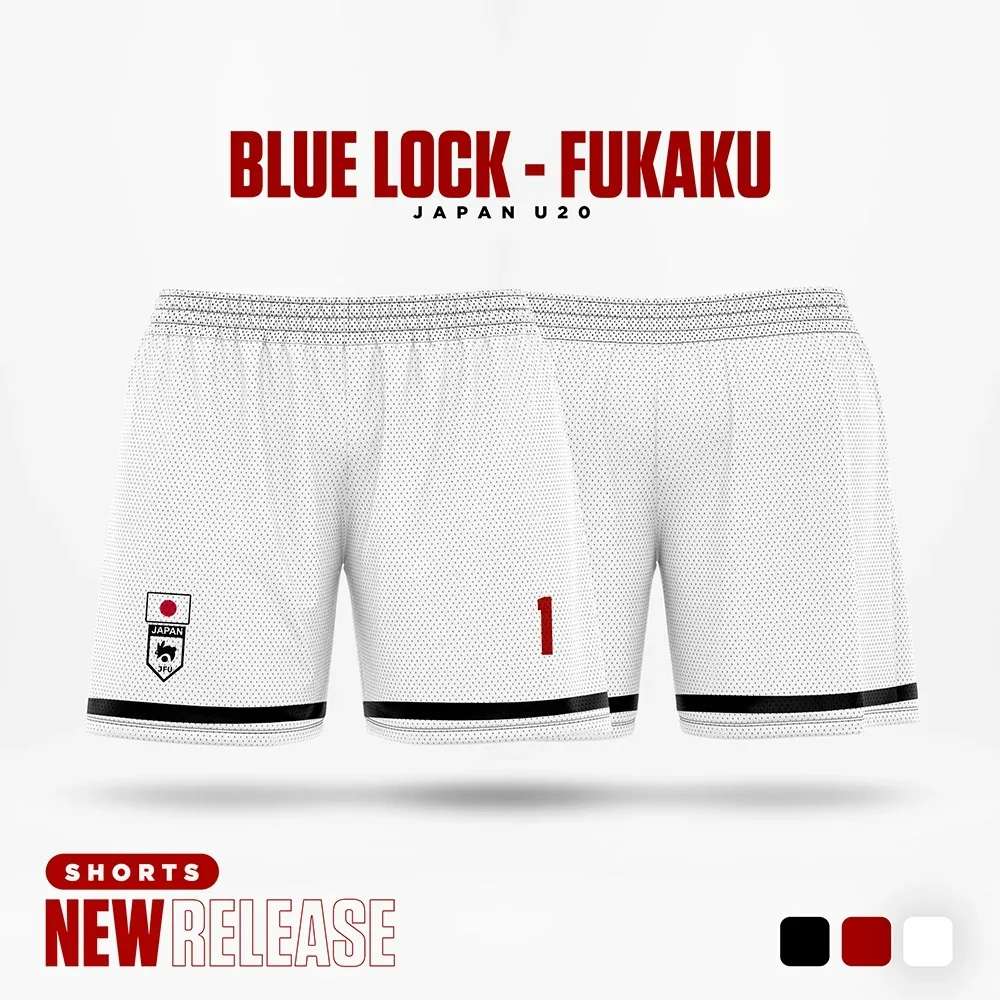 Blue Lock Japan U20 White Cartoon Anime Jersey Men Shorts Summer 2024 New Fashion Women Short Pants Sport Children Unisex Bottom