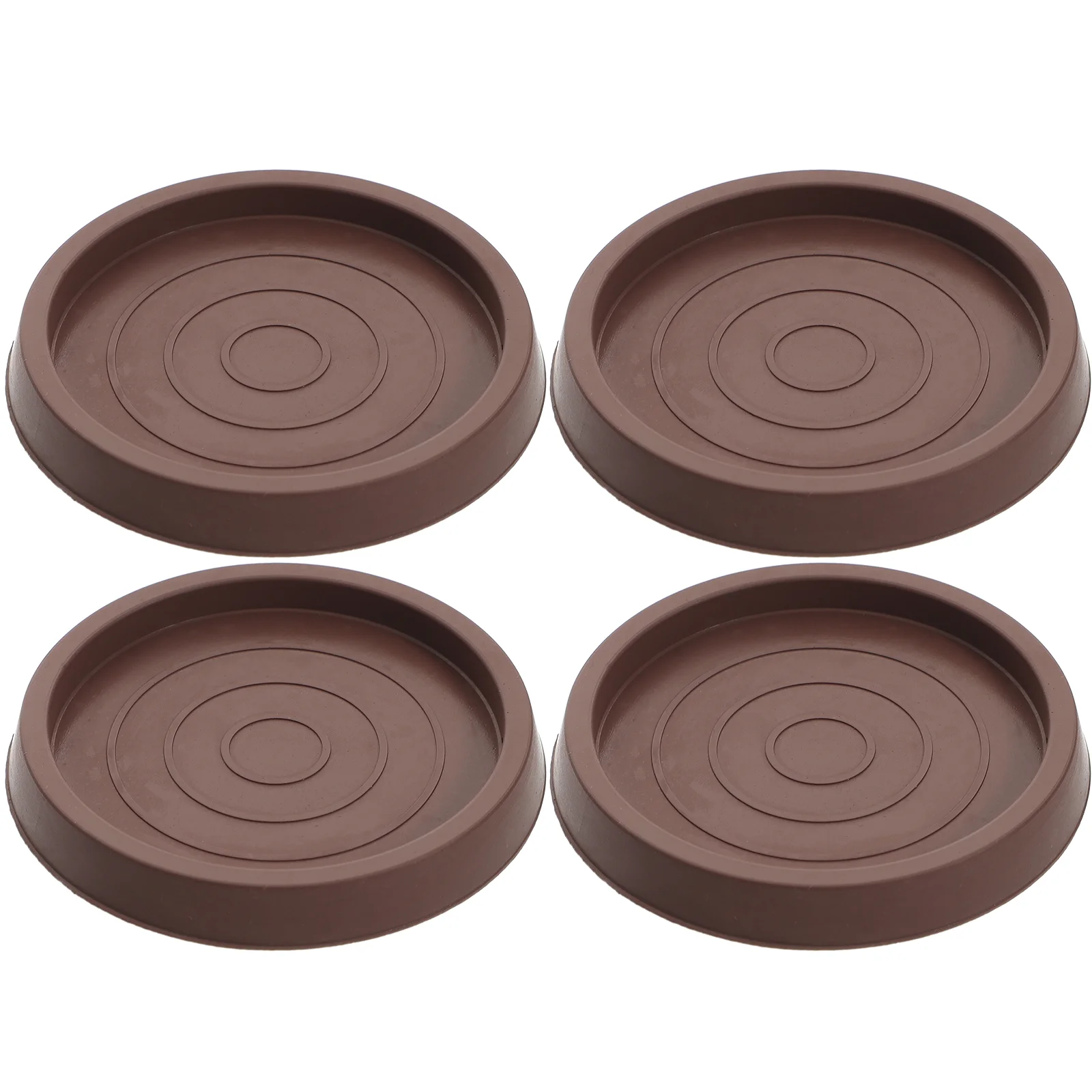 4 Pcs Chair Pad Caster Cups Round Area Rug Furniture Pads Limiter Stoppers Prevent Sliding Feet Wheel Rubber