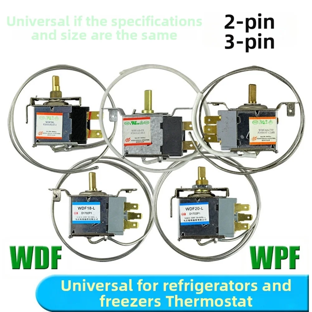 Refrigerator Cooling Unit Thermostat WDF WPF Temperature Control Switch 2 3 Pin Switch Mechanical Thermostat ﻿