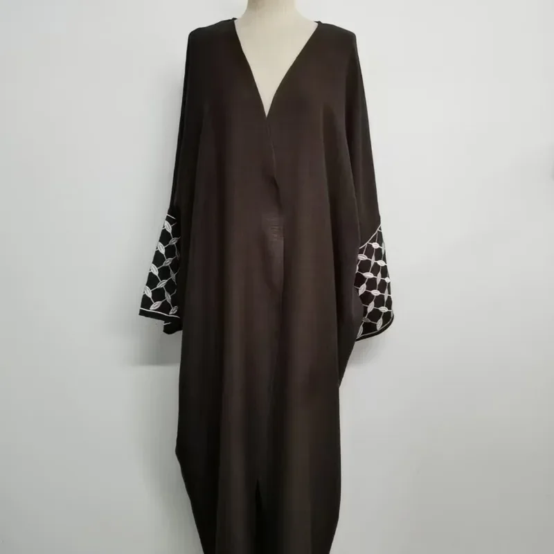 2024 novas abayas para mulheres dubai turquia robe femme musulman bordado elegante vestido feminino