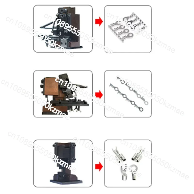 Suitable for special vertical and horizontal single-grain molds and blades, fully automatic terminal crimping machine