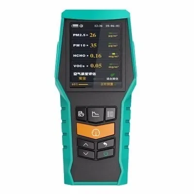 4 in 1 PM2.5 PM10 TVOC HCHO Formaldehyd Air Detector PM 2.5 Monitor 2.4 inch LCD Gas Analyzer Home Protection Air Monitor