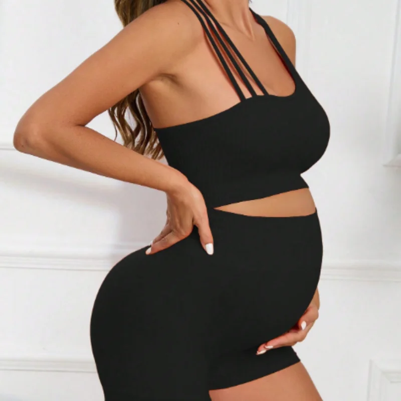 

High elasticity and comfortable women's yoga set with suspenders, breathable and refreshing women's sports set