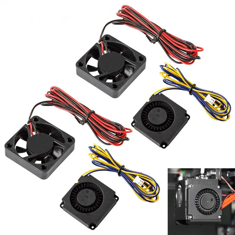 2PCS 3D Printer Blower Cooling Fan DC 5V/24V/12V 4010 Turbo Radial Fans 3D Printer Cooler Parts 40x40x10mm for Ender 3