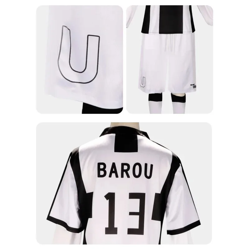 Anime japonés Blue Lock Barou Shouei camiseta de fútbol Cosplay secado rápido transpirable deportes al aire libre Jersey conjunto de disfraz