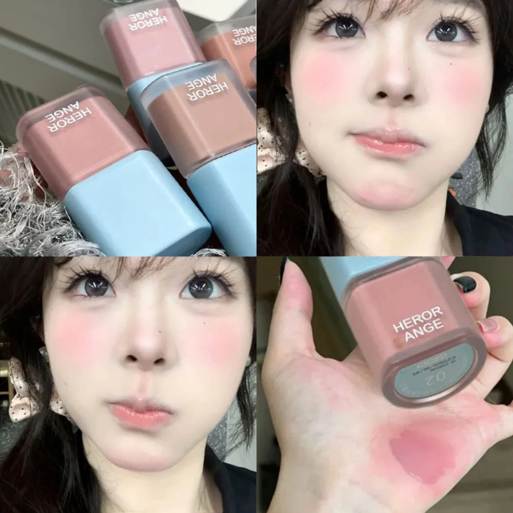 أحمر خدود سائل غير لامع مكياج طبيعي روج منخفض التشبع رمادي وردي بني أحمر خدود شفاف عاري للوجه لون الخد أحمر خدود مستحضرات التجميل