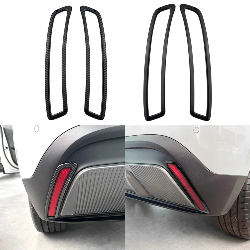 

For MG4 EV MG 4 ELECTRIC 2022 2023 2024 Rear Fog Light Frame Cover Back Fog Lamp Trim 2Pcs Bumper Sticker Styling Accessories