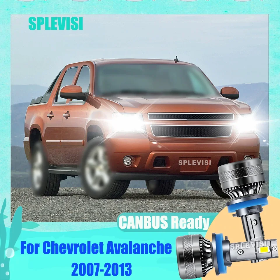 2x H11 LED Headlight 200W Bulbs Low Beam For Chevrolet Silverado 2500 3500 HD 2007-2019 Colorado 2008-2022 Avalanche 2007-2013