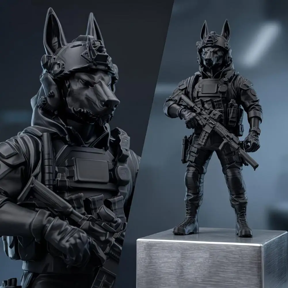 Dog Ornament 3d Printed Dog Statue Anubis Dog Statue 3d Printed Egyptian Figurine Mythical Military Desk Decor for Men